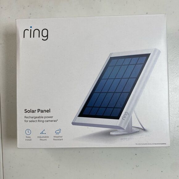 NIB RING Solar Panel for Outdoor Ring Cameras - White - Picture 2 of 13